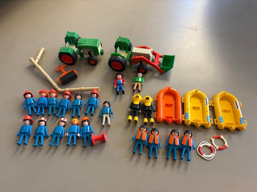 Playmobil: Tractoren, Wegwerkers & Reddingsbrigade Set, Kinderen en Baby's, Speelgoed | Playmobil, Ophalen of Verzenden, Gebruikt