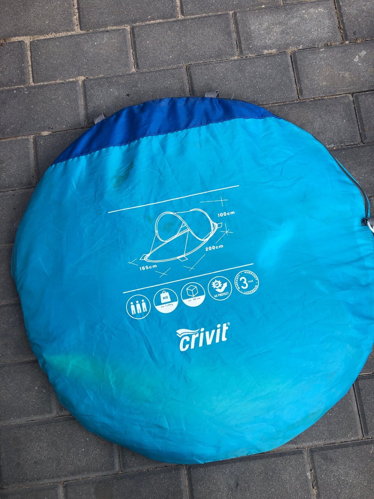 Crivit Tent - Zo goed als nieuw, Caravans en Kamperen, Ophalen of Verzenden, Zo goed als nieuw, Tot en met 2