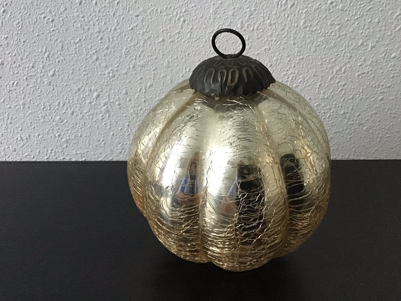 glazen brocante heksenbal. Champagne kleur heksenballen., Ophalen of Verzenden, Zo goed als nieuw