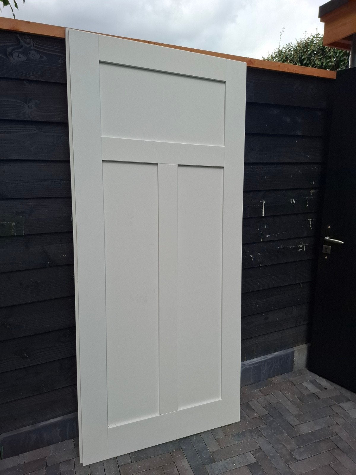 Nieuwe Paneeldeur Opdek 211,5x93cm Links Grondlak, Ophalen, 80 tot 100 cm, Binnendeur, Nieuw