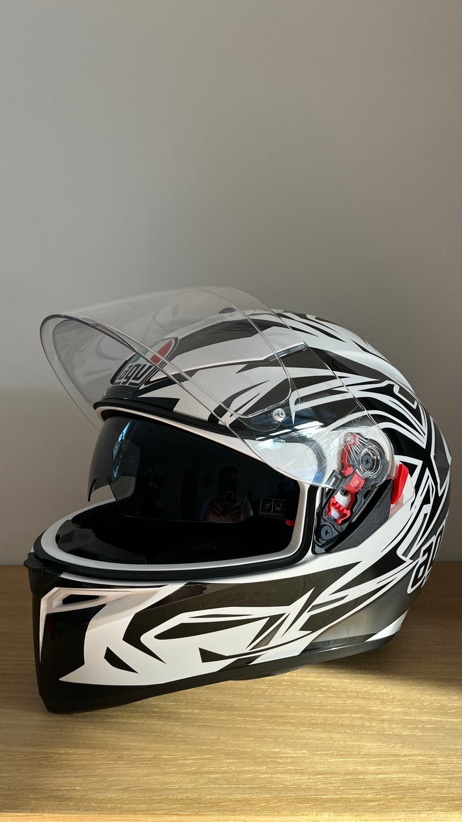 AGV K-3 SV Integraalhelm met zonnevizier - Maat L, Motoren, Kleding | Motorhelmen, Ophalen of Verzenden, L, Tweedehands, Integraalhelm