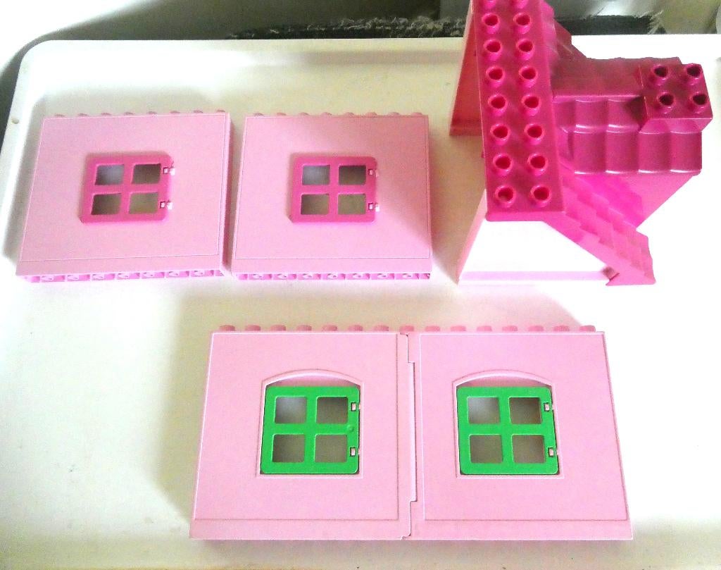 duplo  roze dak met muren  6,00, Ophalen, Zo goed als nieuw, Complete set, Duplo