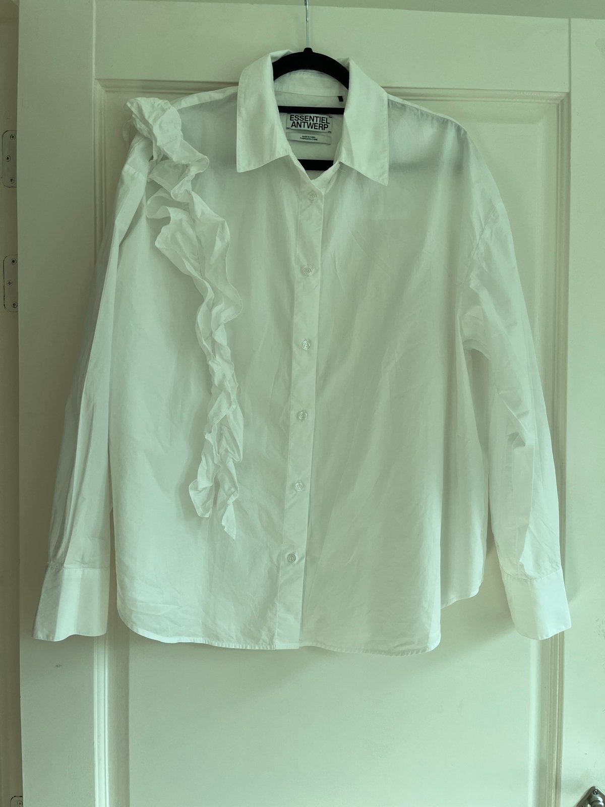 Nieuwe Essentiel Antwerp Blouse met Ruches, Ophalen of Verzenden, Nieuw, Maat 42/44 (L), Wit