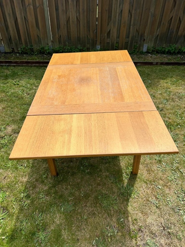 Houten Uitschuifbare Eettafel 9090  13090, Huis en Inrichting, Tafels | Eettafels, Ophalen, Gebruikt, 100 tot 150 cm, Vierkant