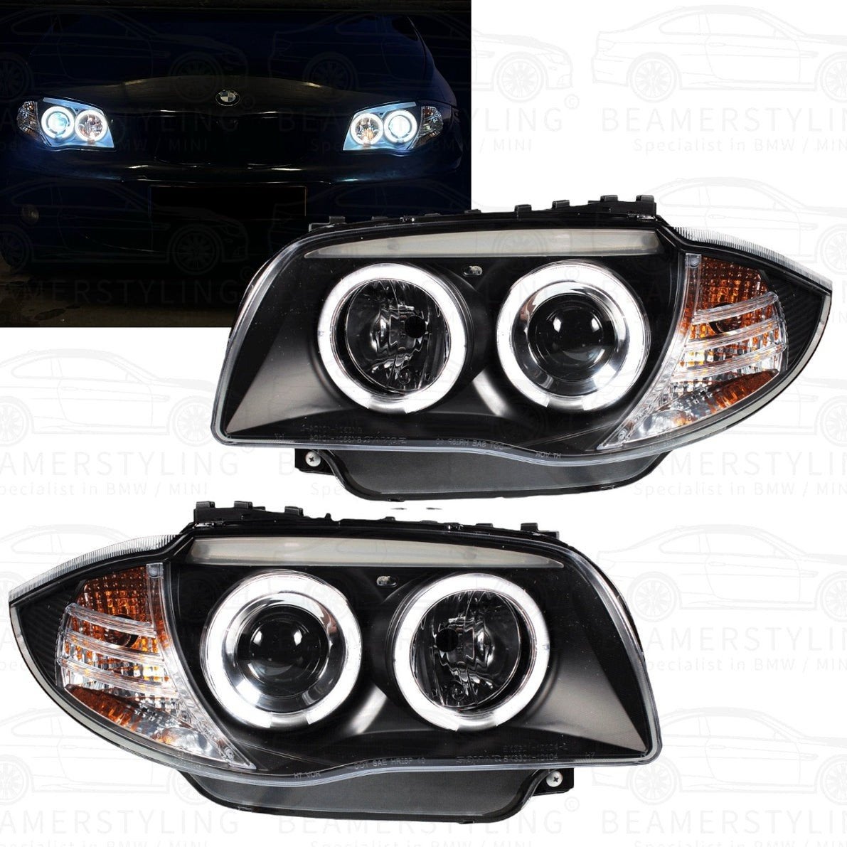 BMW 130i 120d 1 Serie E81/E82/E87/E88 Angel Eyes Koplampenn, Auto-onderdelen, Ophalen, Nieuw, BMW