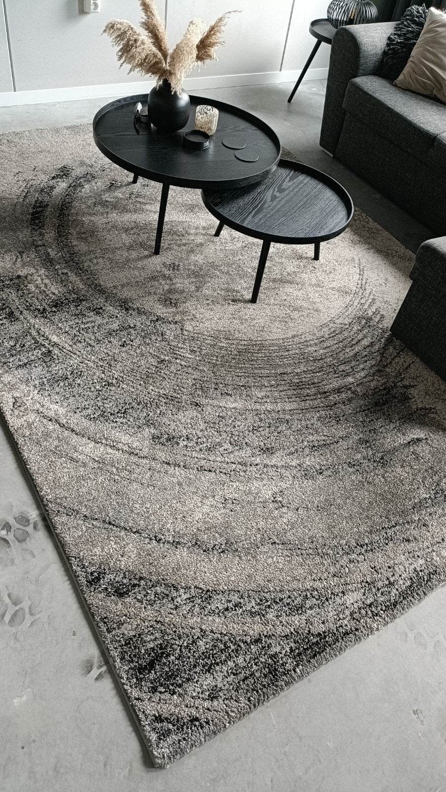Nieuw modern grijs - beige Ibiza vloerkleed met abstract pat, Huis en Inrichting, Ophalen, 100 tot 150 cm, Grijs, Zo goed als nieuw