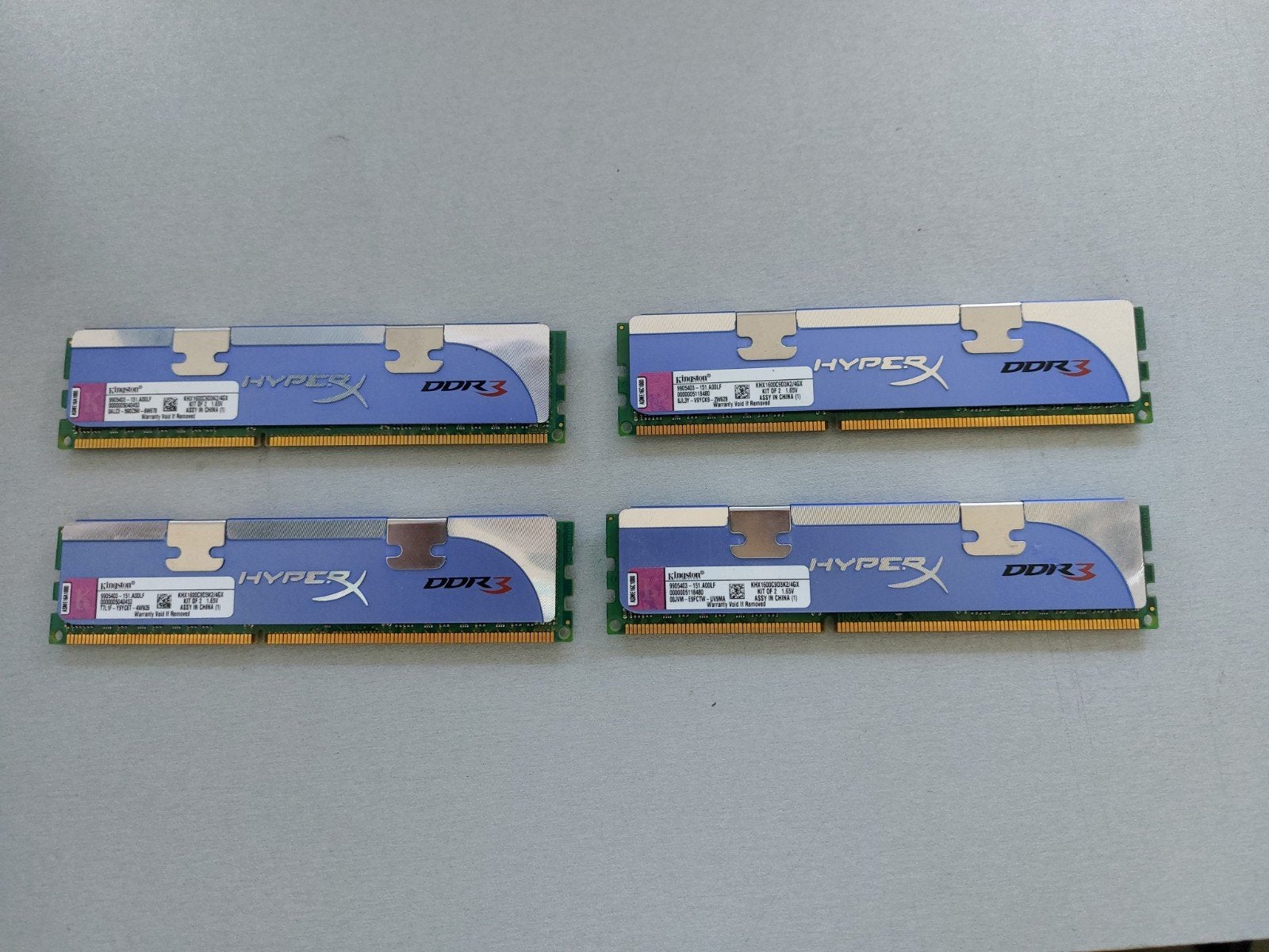 Kingston HyperX DDR3 RAM - 4x 2GB (8GB totaal), Gebruikt, 8 GB, DDR3, Ophalen of Verzenden