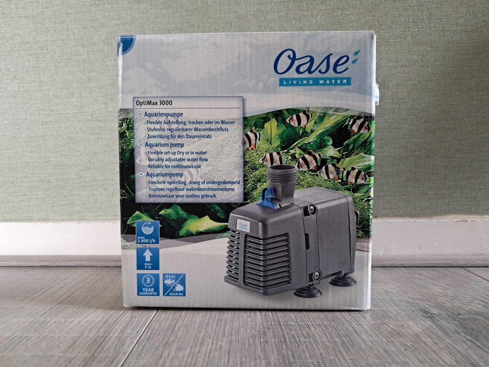 Oase optimax 3000 aquariumpomp, Dieren en Toebehoren, Gebruikt, Oase, Overige typen, Inclusief toebehoren