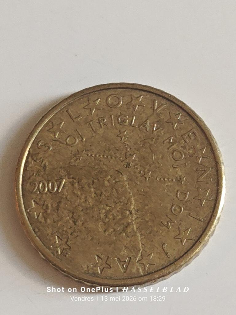 Sloveense 50 cent munt 2007, Postzegels en Munten, Munten | Europa | Euromunten, Ophalen of Verzenden, Slovenië, 50 cent, Losse munt