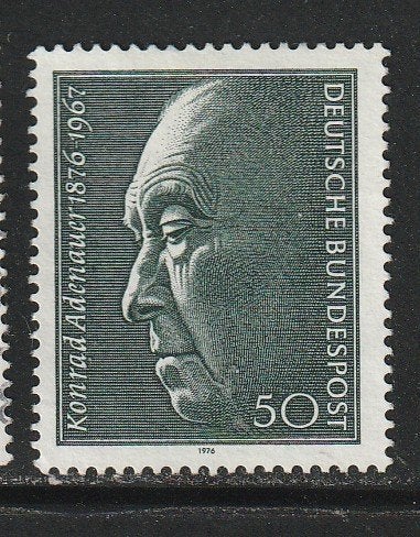 Verenigd Europa 1976 - Duitsland - Konrad Adenauer, Ophalen, Postfris, Overige thema's