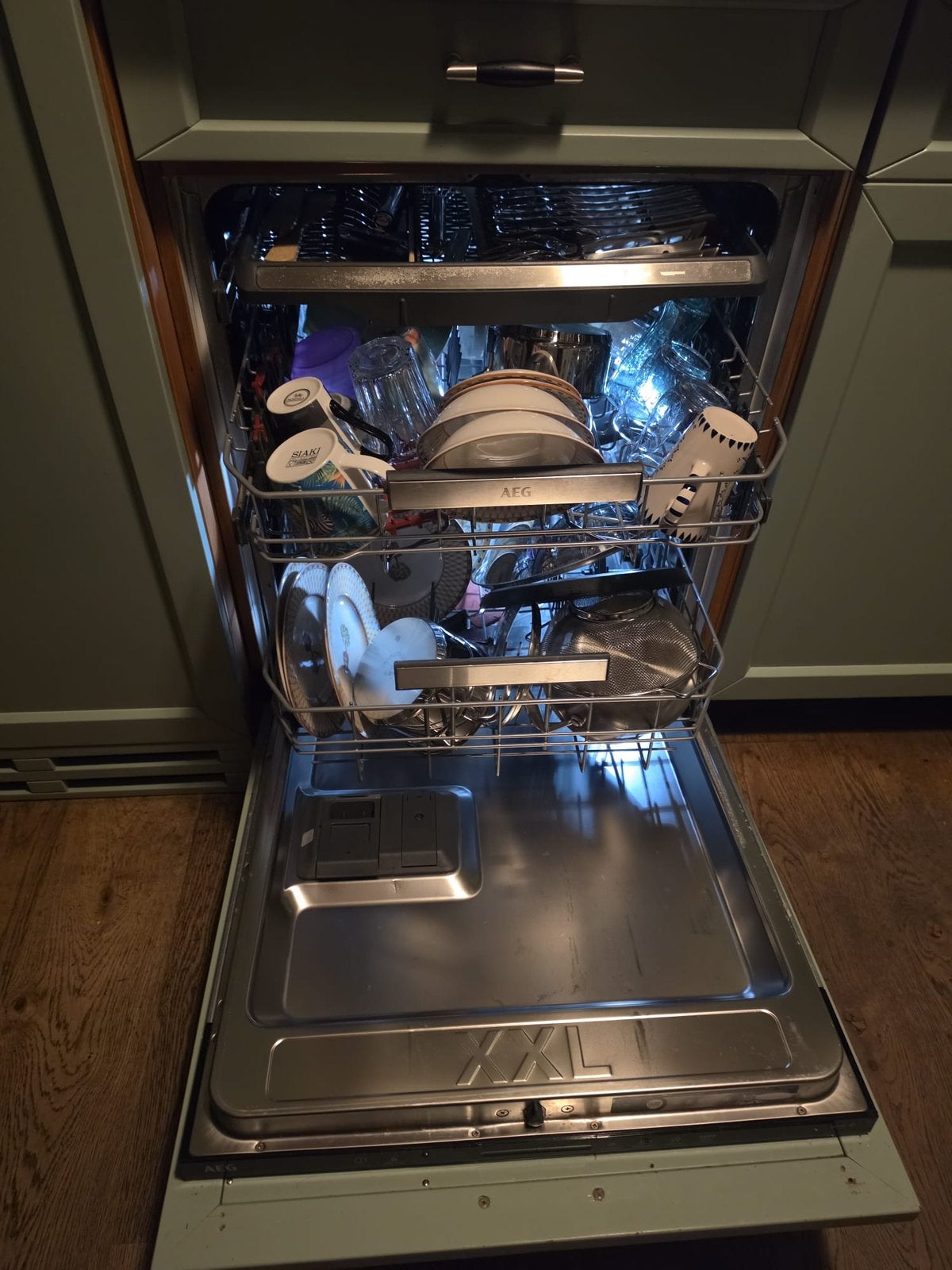 AEG FSE77728P GlassCare, Ophalen, Gebruikt, 60 cm of meer, Inbouw
