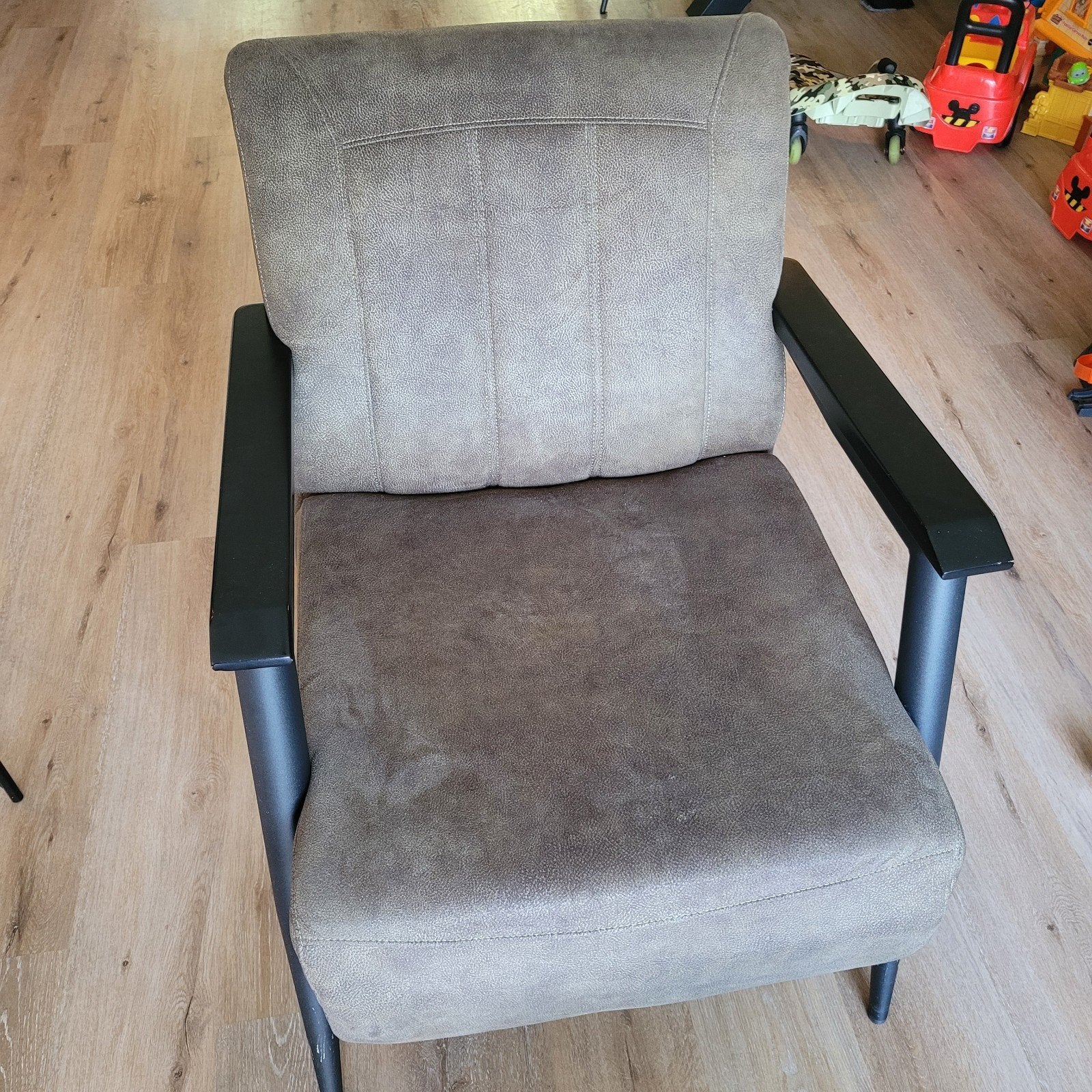 Industriële Fauteuil met defecte vering - Gratis af te halen, Ophalen, Gebruikt, Overige kleuren, Stof