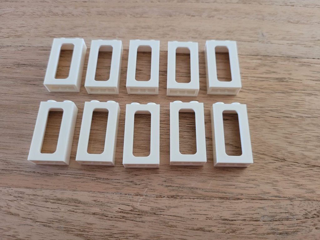 Partij N816=10x Lego trein ramen wit (Meerdere setjes), Lego, Lego, Lego, Nieuw