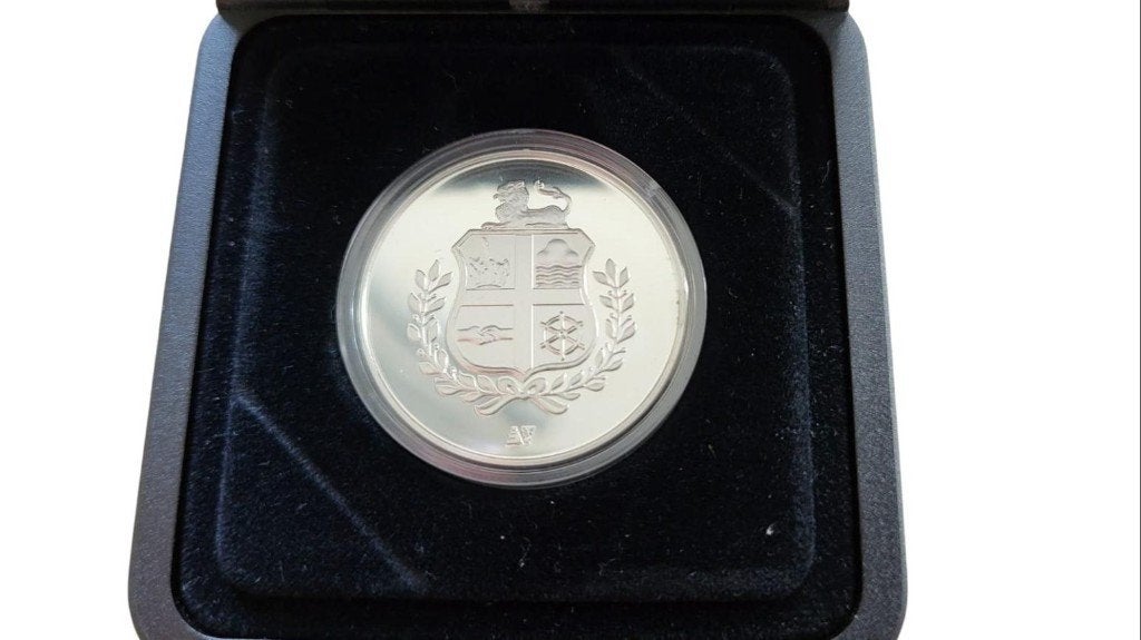 Aruba 5 Florin 2011 Koninklijk bezoek in doosje, Ophalen of Verzenden, Zuid-Amerika, Losse munt, Zilver