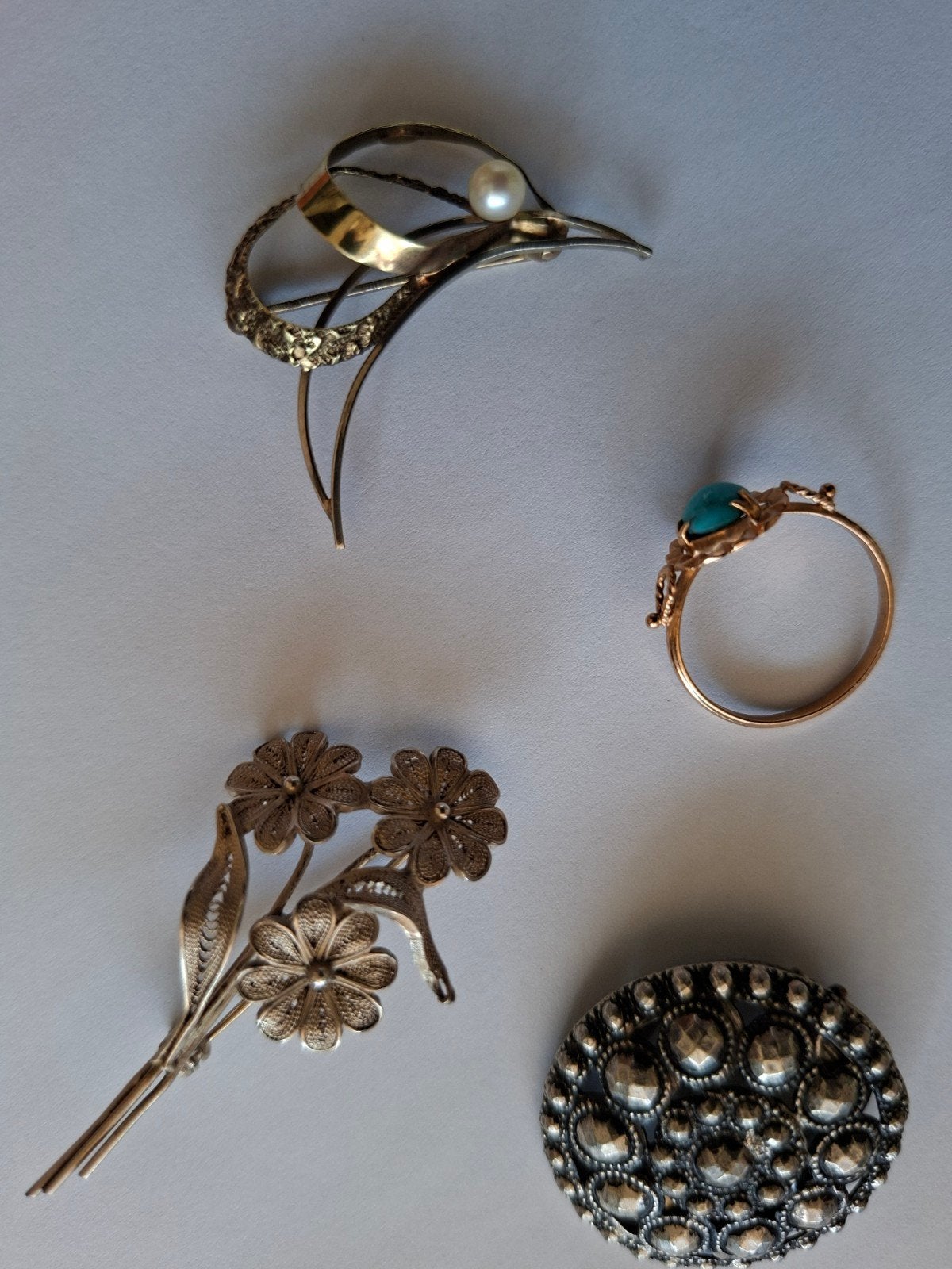 Diverse sieraden edelmetaal, Sieraden, Tassen en Uiterlijk, Broches, Zo goed als nieuw, Goud, Minder dan 4 cm, Ophalen of Verzenden