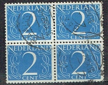 Nederland 1946 nr. 461 Cijfer Blok van 4 BAARN, Verzenden, Gestempeld, Overige thema's