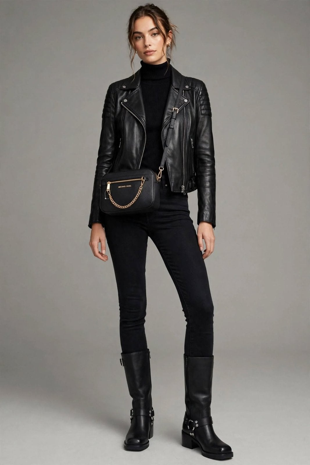 Michael kors biker laarzen maat 40, Kleding | Dames, Schoenen, Ophalen of Verzenden, Zo goed als nieuw, Zwart, Hoge laarzen