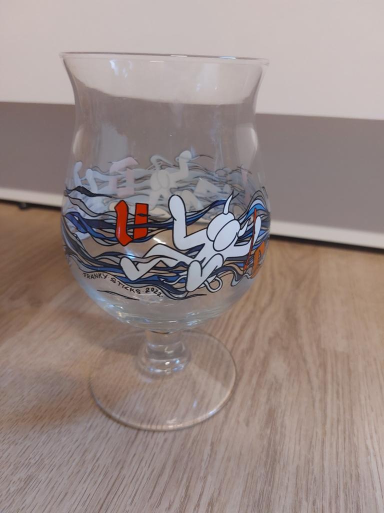 Duvel glas franky sticks 2022, Ophalen of Verzenden, Glas of Glazen, Duvel