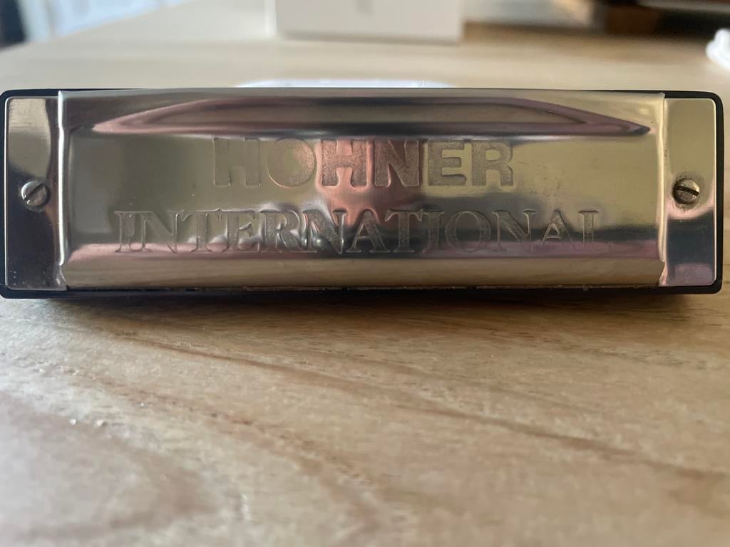 Hohner Traveller mondharmonica met hoesje, Gebruikt, Overige typen, Ophalen of Verzenden, Met koffer of doosje