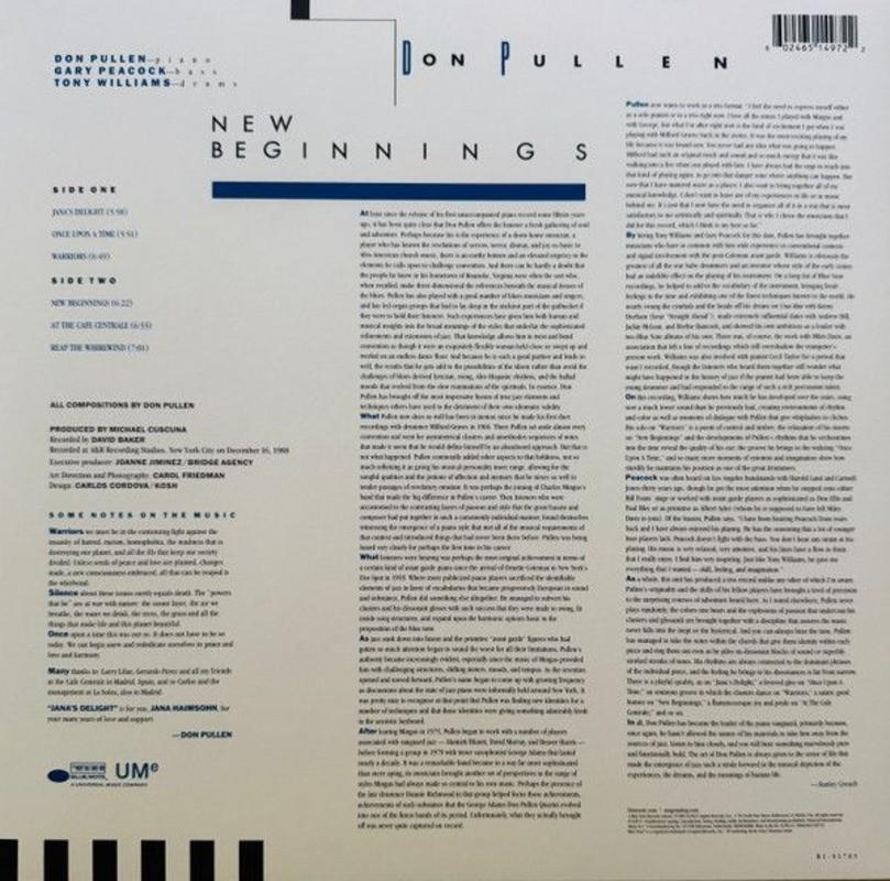 Don Pullen – New Beginnings | LP Blue Note, 1980 tot heden, Fotohoes, Ophalen of Verzenden, 12 inch