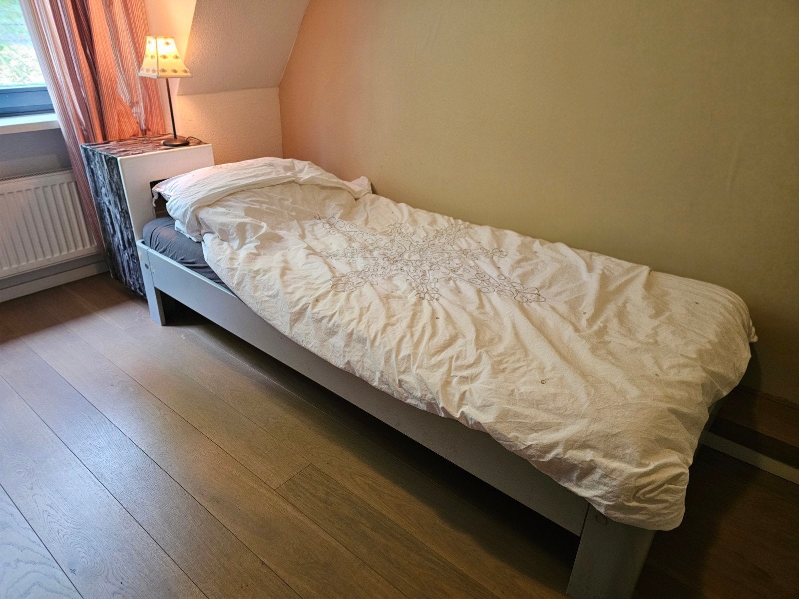 Auping bed 90x200 met spiraalbodem en optioneel matras, Ophalen, Gebruikt, 90 cm, Eenpersoons