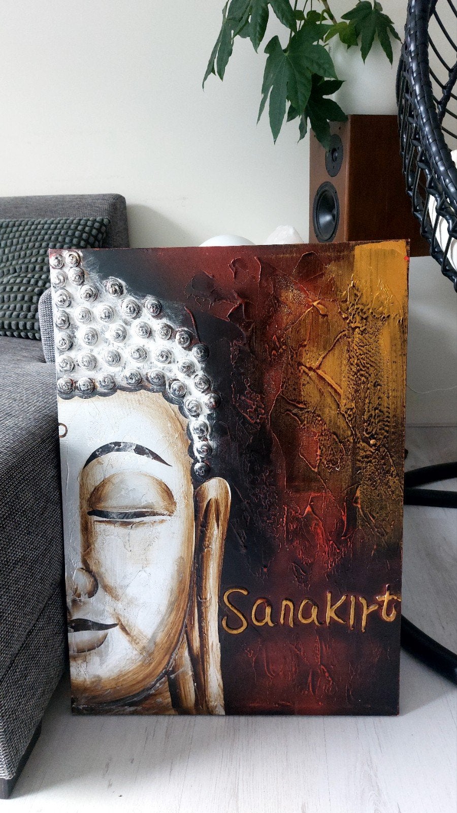 Boeddha 3D Schilderij - 70x51cm, 3D-effect, Overig onderwerp, Ophalen of Verzenden, Gemengde techniek