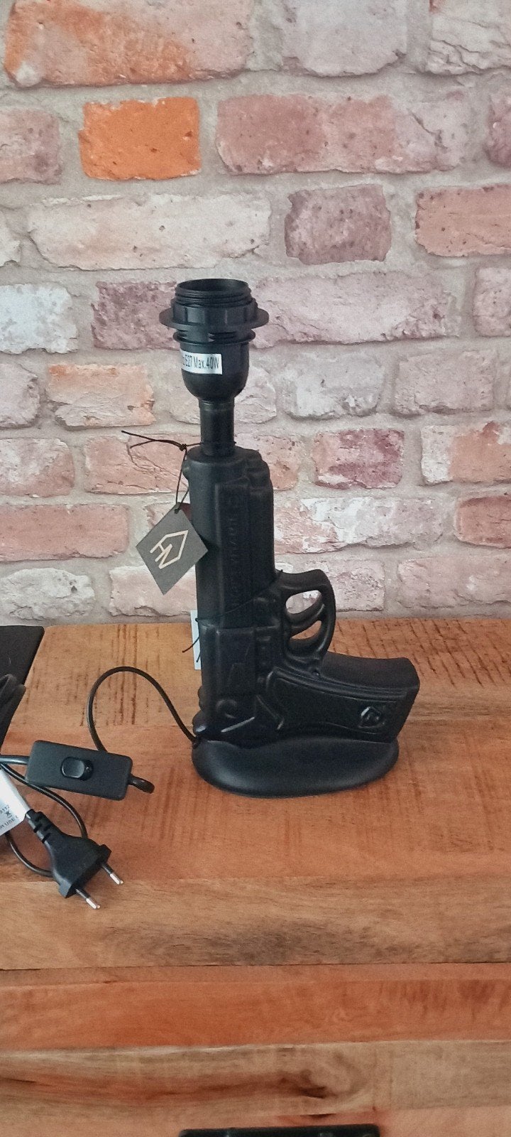 Housevitamin:32cm Gun/Pistool Tafellamp♥️SALE VERKOOP♥️, 32 cm, Keramiek, 1446dt, Nieuw