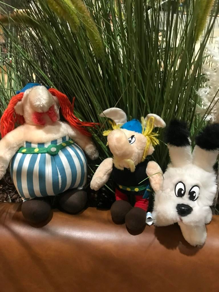 Asterix , obelix en idefix vintage knuffels / poppen, Verzenden