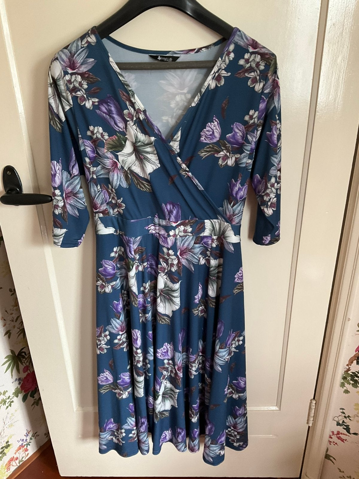 Lady Vintage Lyra dress, maat 20, Blauw, Maat 46/48 (XL) of groter, Ophalen of Verzenden, Gedragen