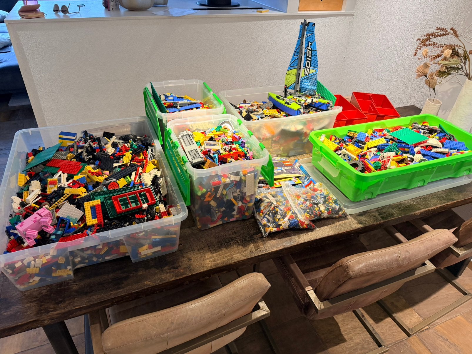 Grote partij Lego incl. 1,2 kilo minifiguren (38 kilo), Ophalen, Gebruikt, Inclusief extra onderdelen, Lego