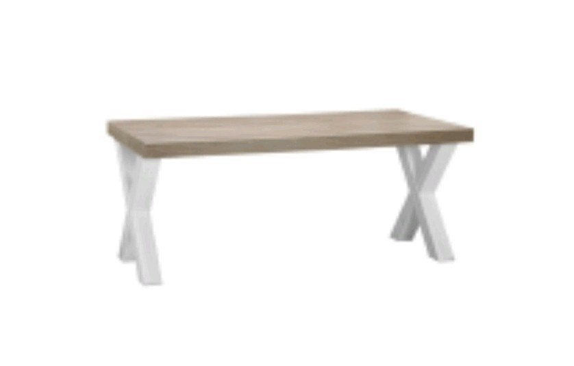 Eetkamertafel Lynn - wit eikenkleur - 77,5x164x102 cm, Ophalen, Eikenhout, 100 tot 150 cm, Modern, Scandinavisch
