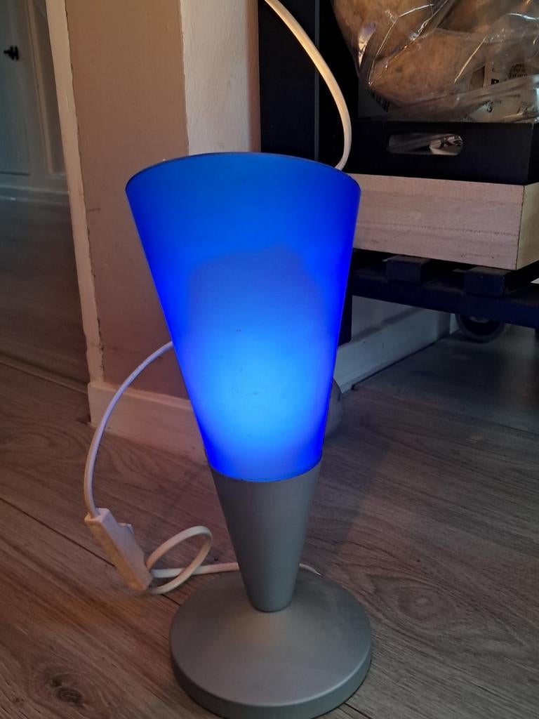 Ikea b9419 model kryolit, donkerblauw vintage, Ophalen of Verzenden, Glas