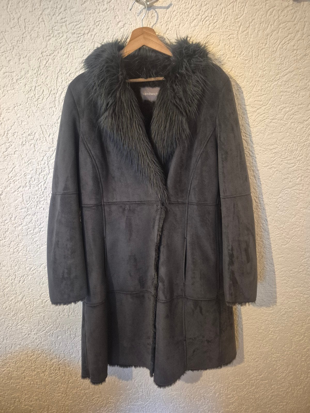 Sandwich Dames Winterjas - Maat 44 (L), Kleding | Dames, Maat 42/44 (L), Ophalen of Verzenden, Zo goed als nieuw, Grijs