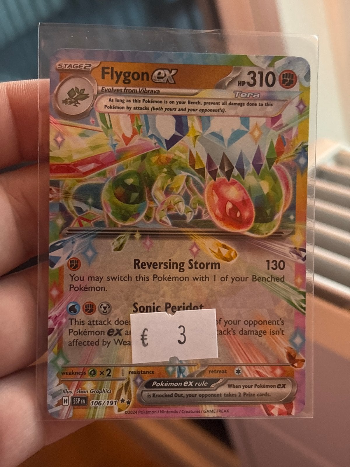 Flygon EX Pokémon kaart - ssp 106, Ophalen of Verzenden, Zo goed als nieuw, Losse kaart