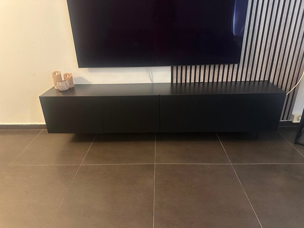 Tv meubel, Ophalen, Eikenhout, Zo goed als nieuw, 200 cm of meer