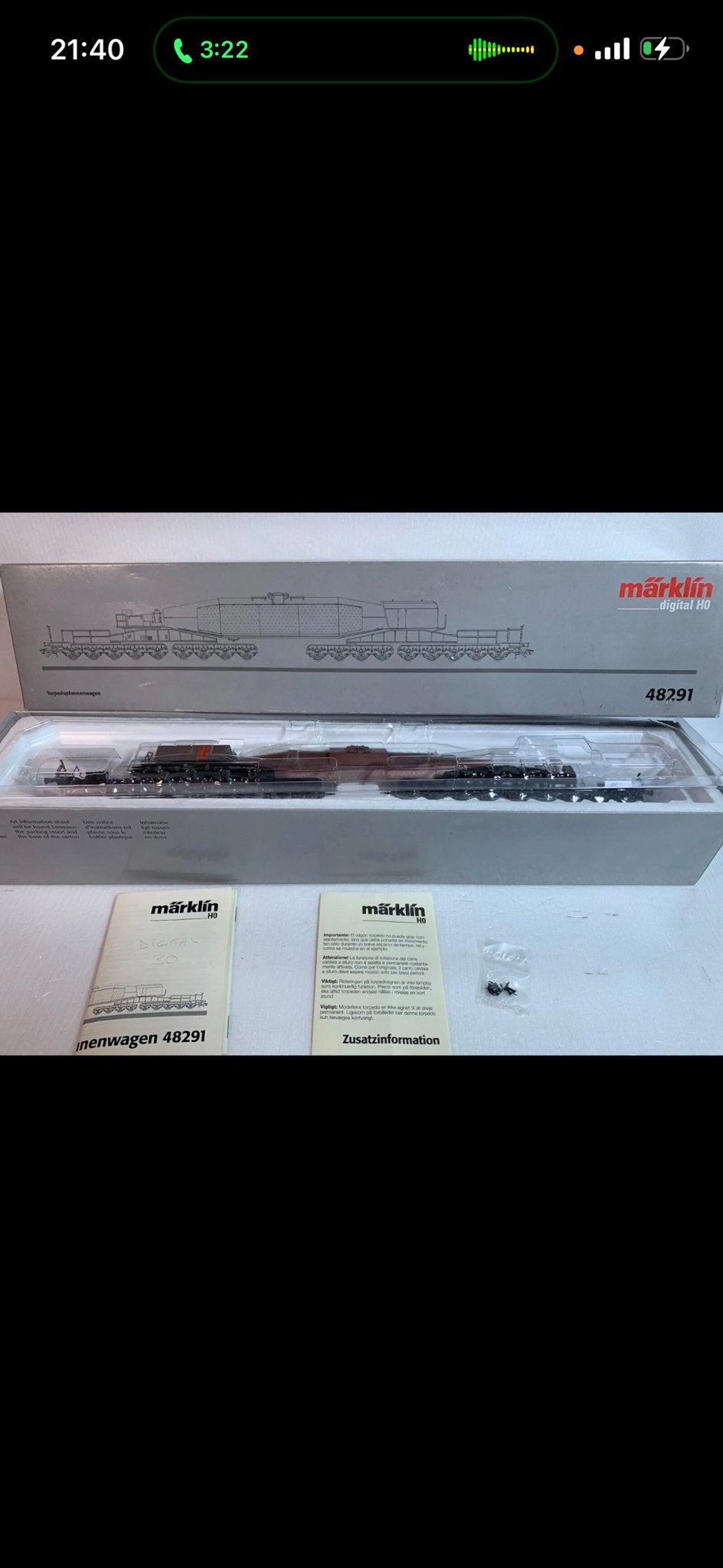 Märklin Digital H0 48291 Torpedotransportwagen, Wisselstroom, Ophalen of Verzenden, Märklin, Nieuw