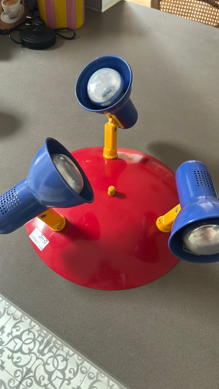 Ikea vintage reflector lamp, Blauw, Vintage, Ophalen of Verzenden, Zo goed als nieuw