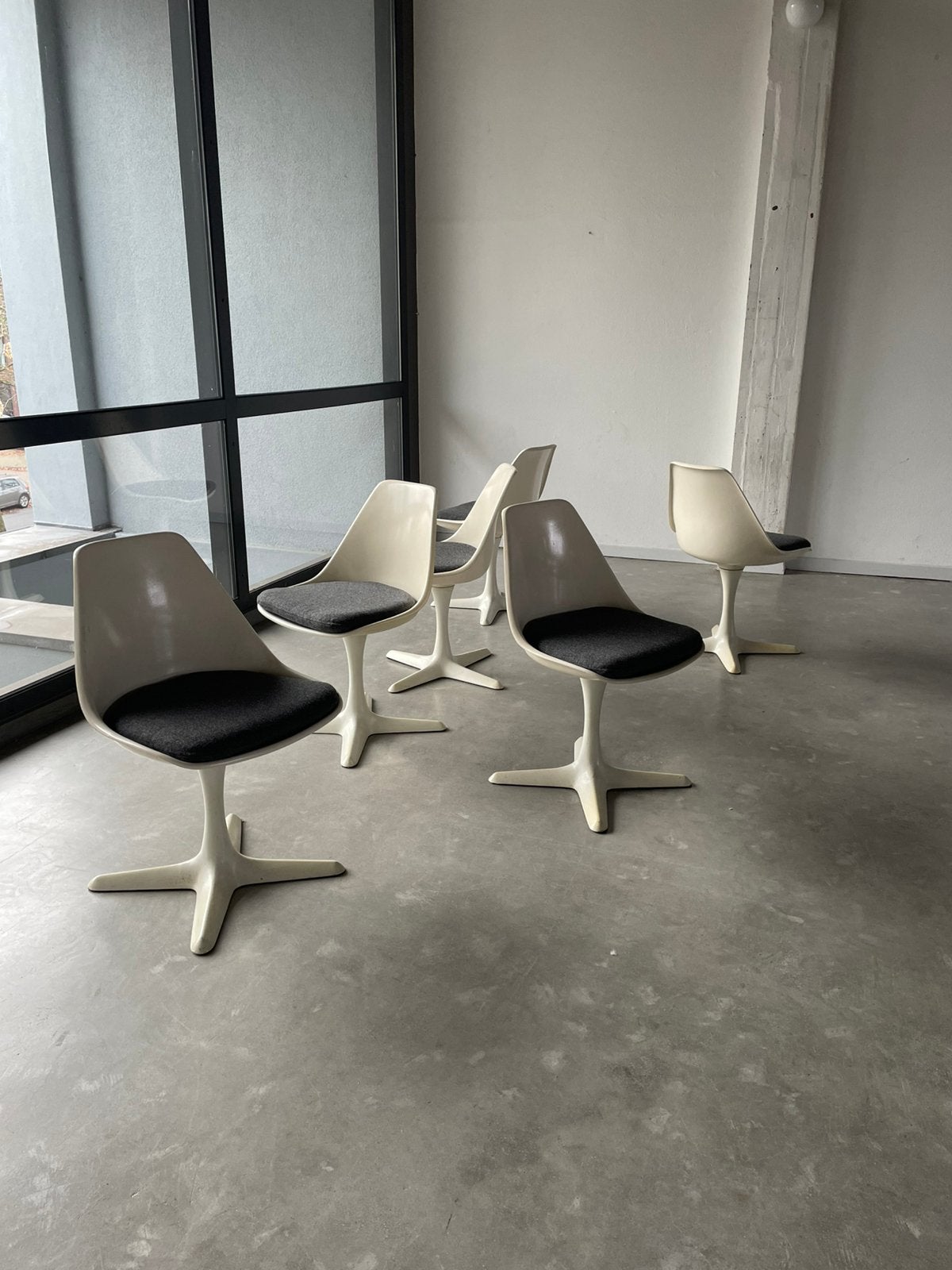 6 arkana jaren 60 space age vintage kvadrat tonica, Ophalen, Stof, ., 2de hands