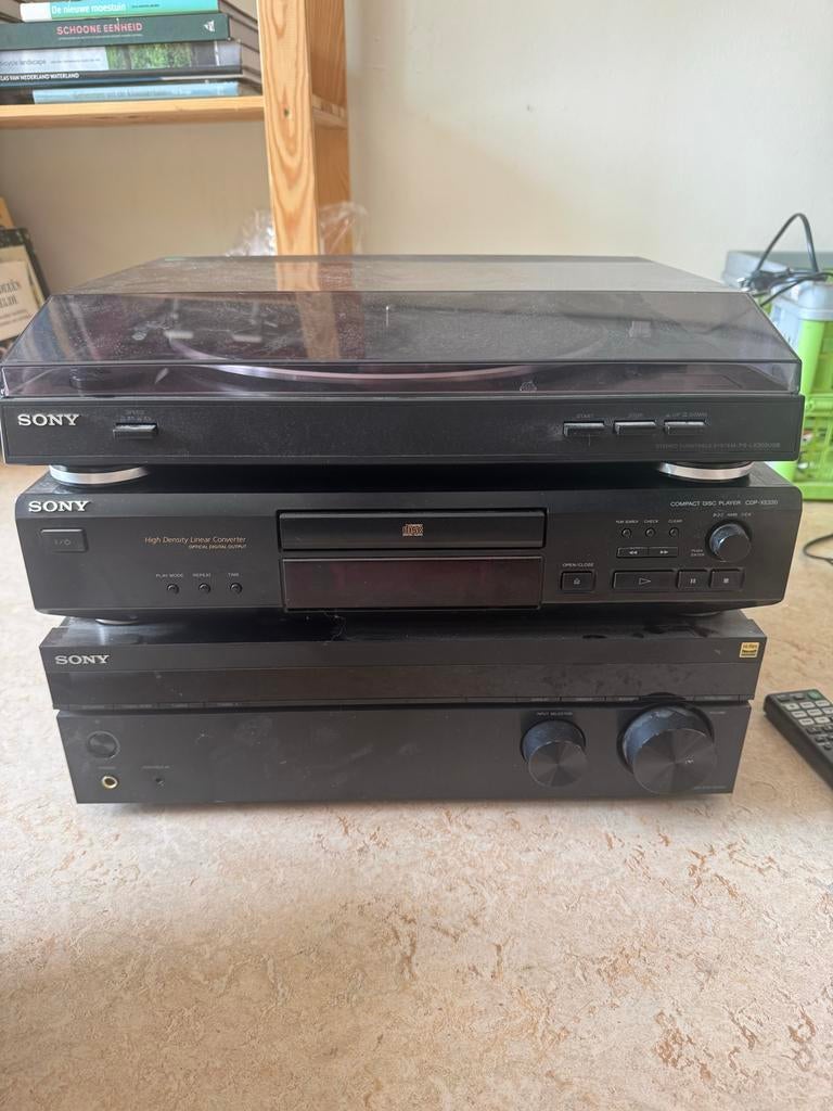 Sony Hifi Set: Platenspeler, CD-speler & Versterker, Ophalen, Losse componenten, Zo goed als nieuw, Sony