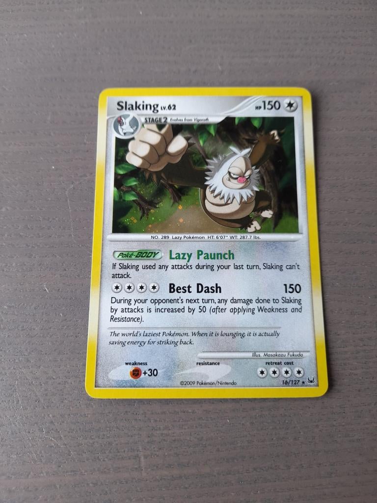2009 platinum 16/127 slaking holo, Ophalen of Verzenden, Zo goed als nieuw, Losse kaart, Foil