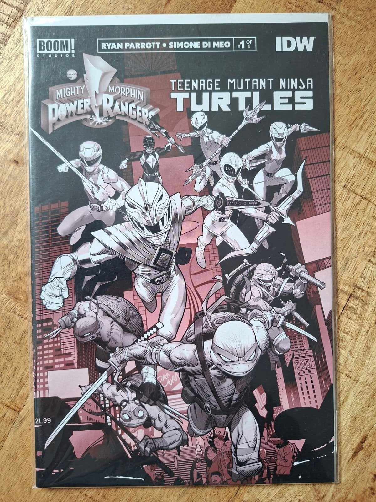 Mighty Morphin Power Rangers / Teenage Mutant Ninja Turtles, Eén comic, Amerika, Ryan Parrott, Simone Di Meo, Ophalen of Verzenden
