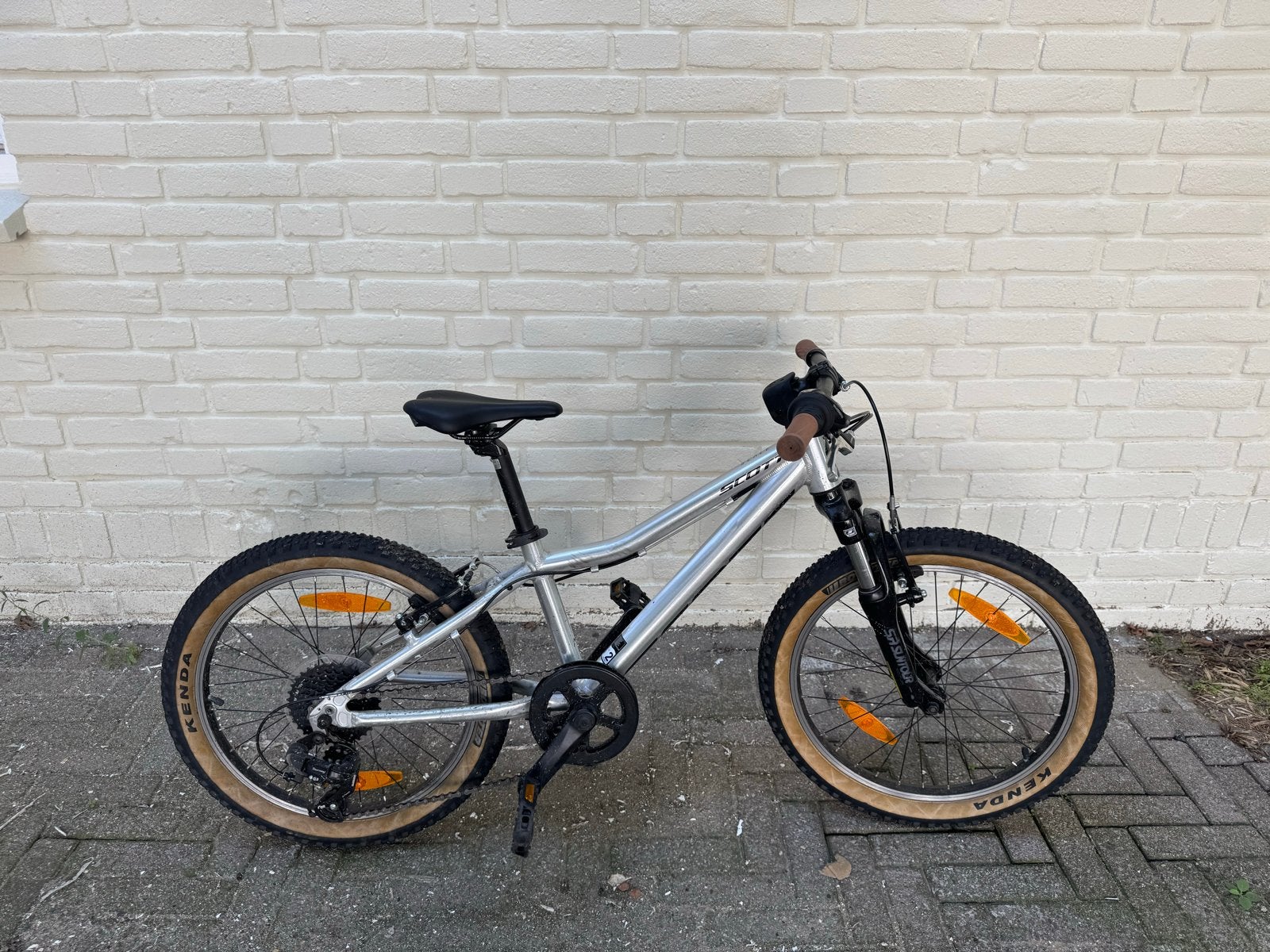 Scott Scale 20 inch jongensfiets - Zilver, Fietsen en Brommers, Gebruikt, Velgrem, Versnellingen, Minder dan 49 cm