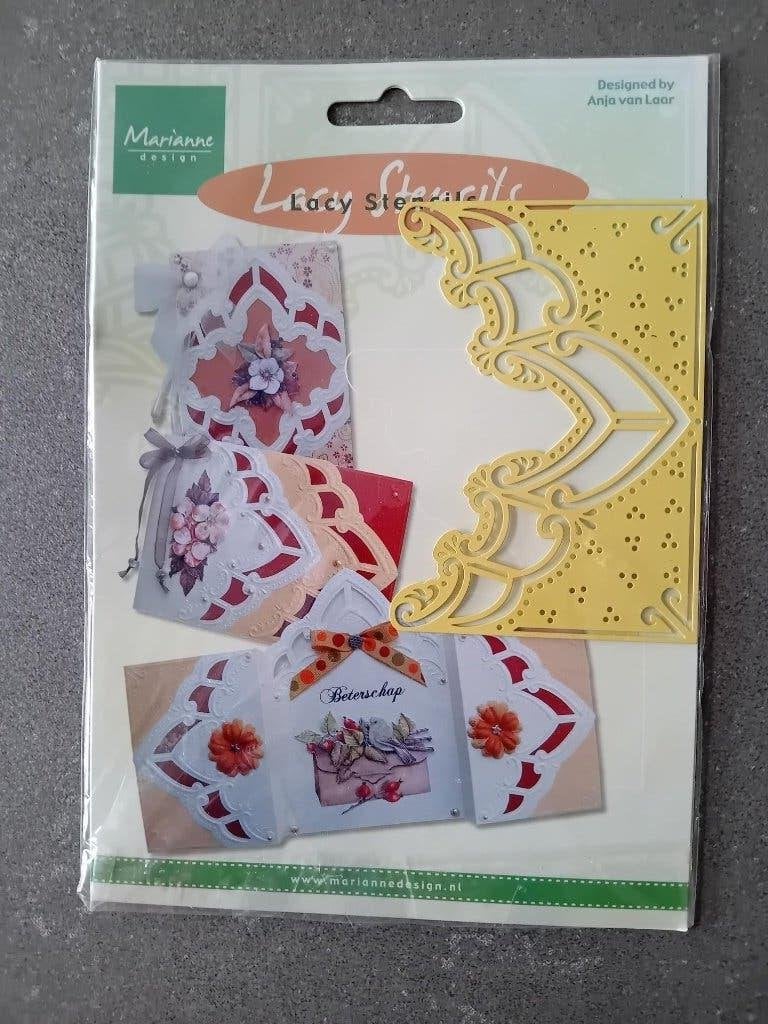 Marianne design snijmal "Lacy stencils" (nieuw)., Hobby en Vrije tijd, Kaarten | Zelf maken, Ophalen of Verzenden, Nieuw, Overige thema's