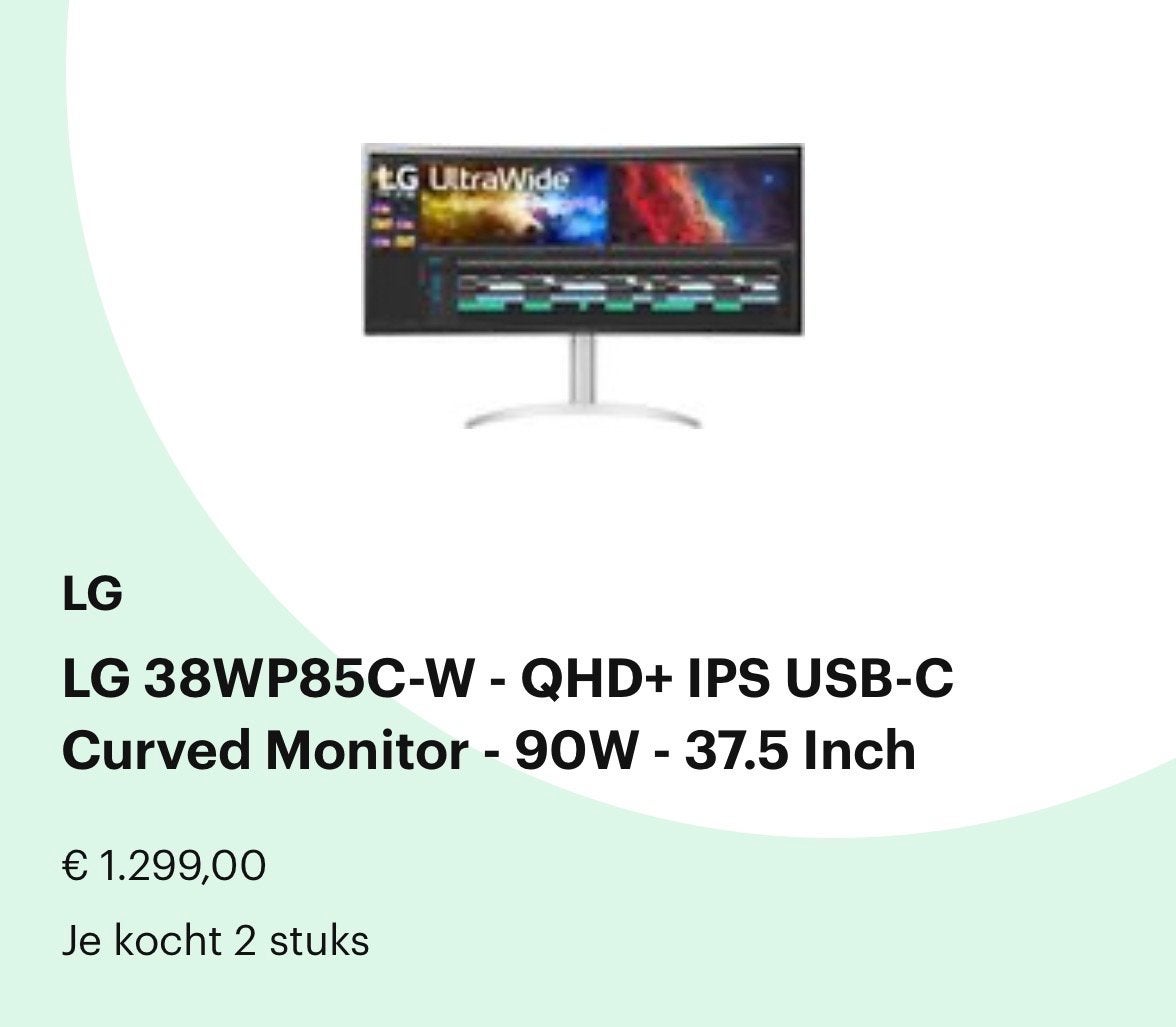 Foto 7 van LG 38WP85C-W Ultrawide QHD+ IPS USB-C Curved Monitor 37.5 in
