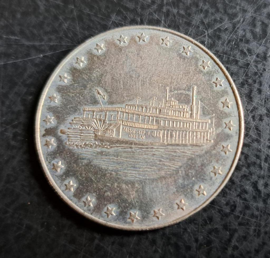 Token / penning "One Dollar Mississippi Queen", Ophalen of Verzenden, Overige materialen