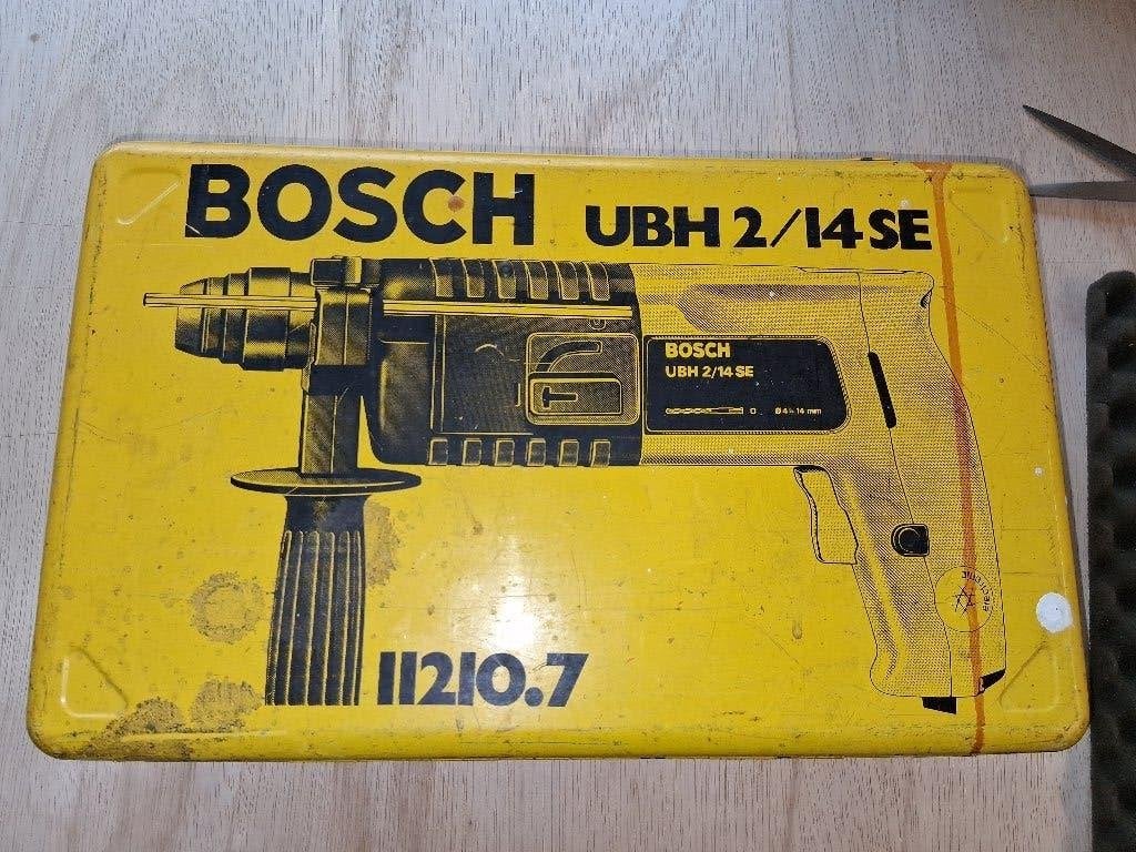 Bosch PBH 14-E Boorhamer met accessoires in koffer, Ophalen, Gebruikt, Boor- en/of Breekhamer, Klopboormechanisme