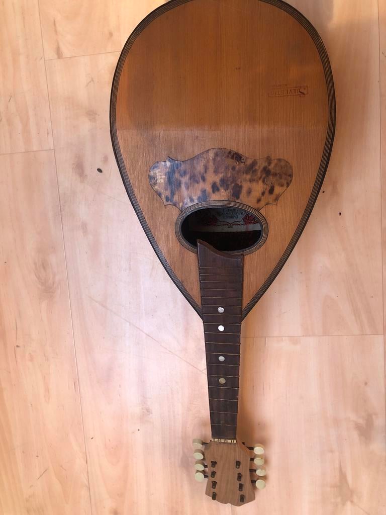 Antieke Mandoline - Ermelinda Silvestri Catania (1891), Ophalen of Verzenden, Gebruikt