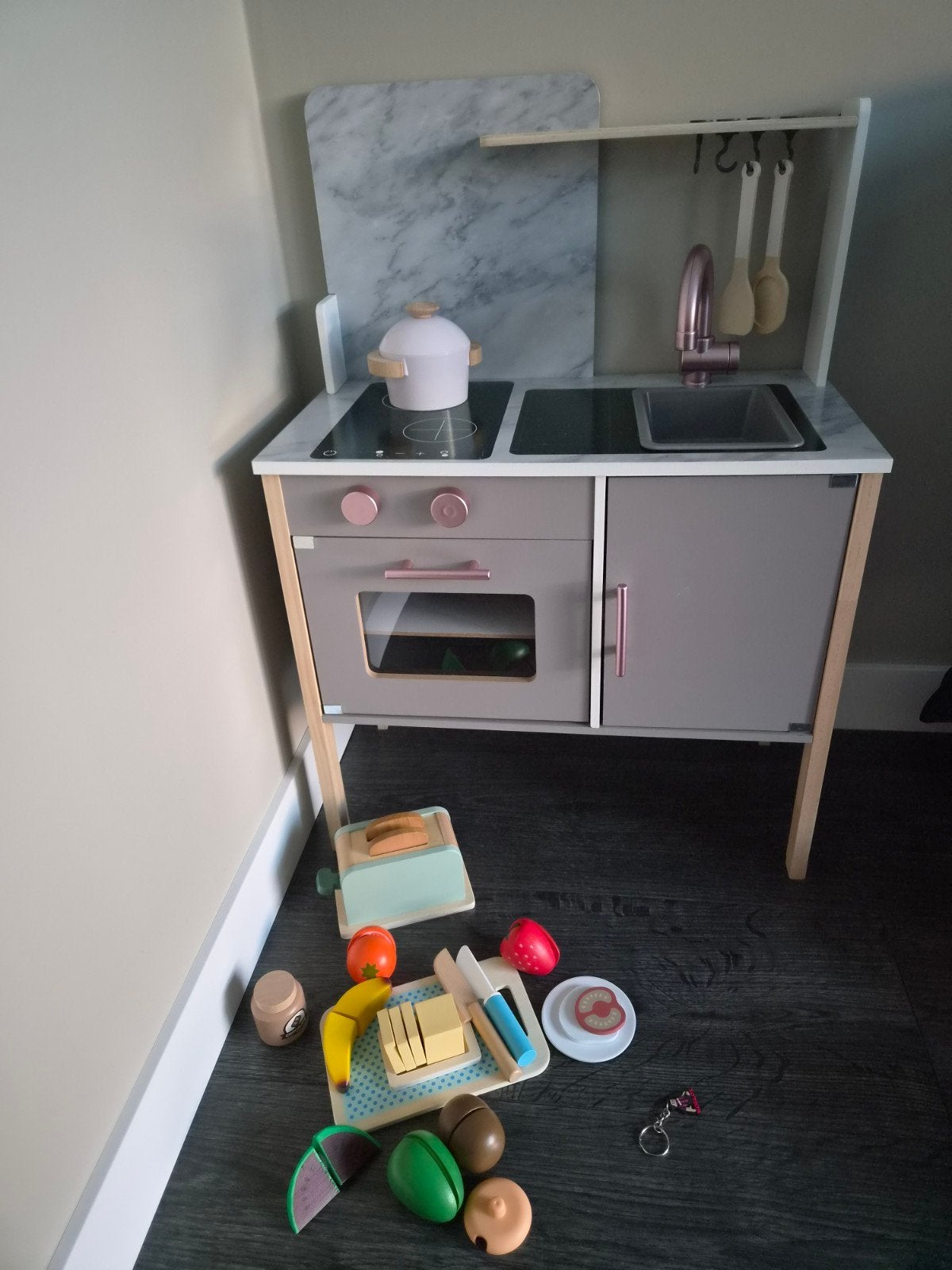 Houten Speelkeuken met Accessoires, Ophalen, Zo goed als nieuw, Hout, Speelkeuken