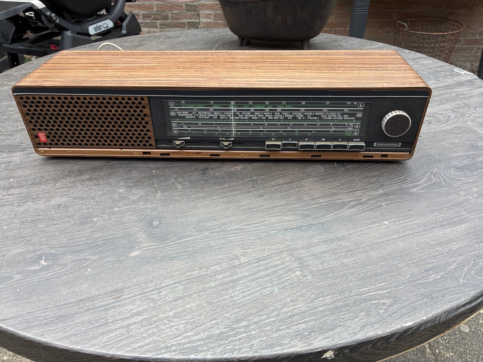 Vintage Grundig Radio rf511- Houten Behuizing, Audio, Tv en Foto, Radio's, Ophalen, Gebruikt, Radio