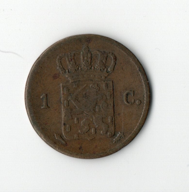 1 Cent 1827 Utrecht, Verzenden, Koning Willem I, 1 cent, Losse munt